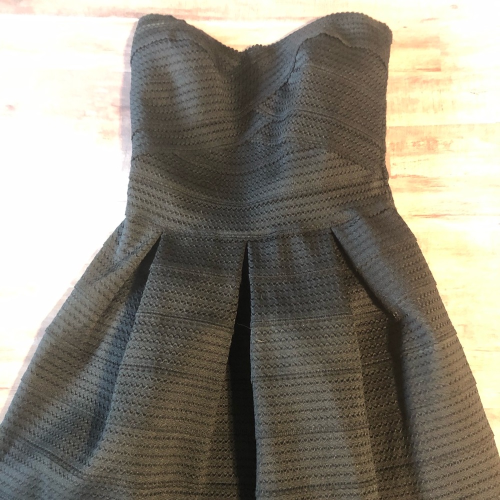 Super fun texture strapless dress